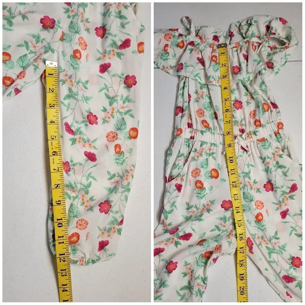 Old Navy Girls Floral Off Shoulder Kids Jumpsuit